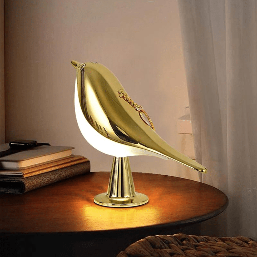 Lámpara de Mesa Elegante con Diseño de Pájaro