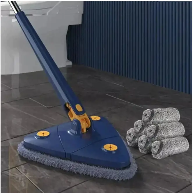 Balai rotatif avec 6 serpillères microfibres offertes