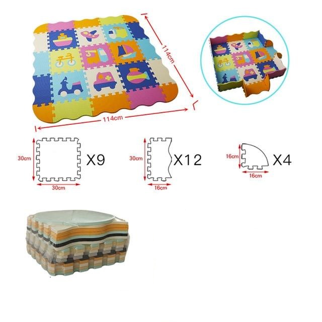 Tapis de jeu puzzle en mousse antidérapant 90x90 cm