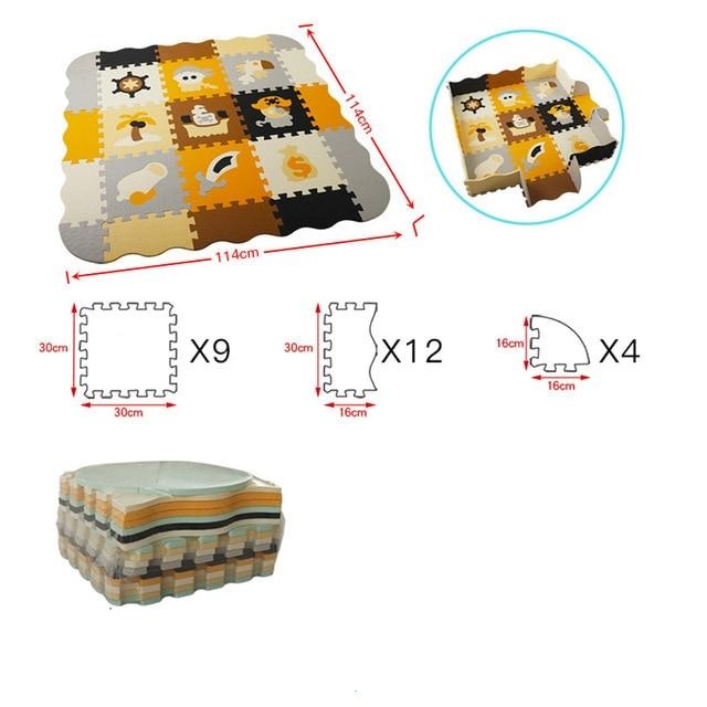 Tapis de jeu puzzle en mousse antidérapant 90x90 cm