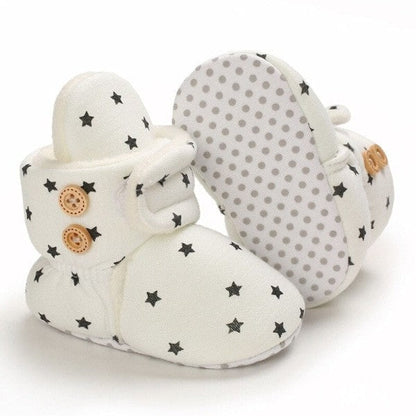 Chaussons bébé en polaire à fermeture scratch