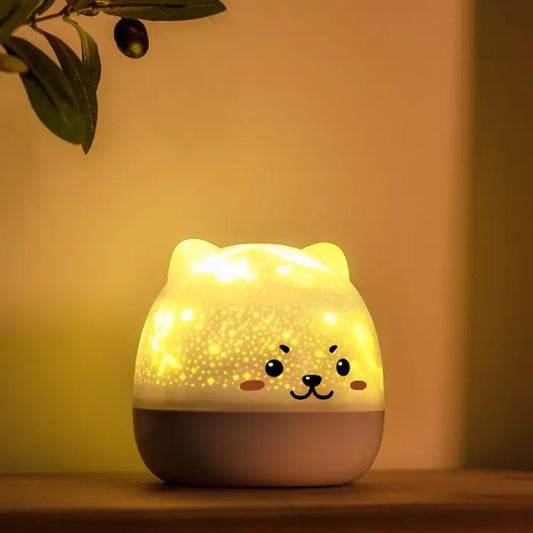 Veilleuse Bébé Musique et Projection Colorée - Santeova